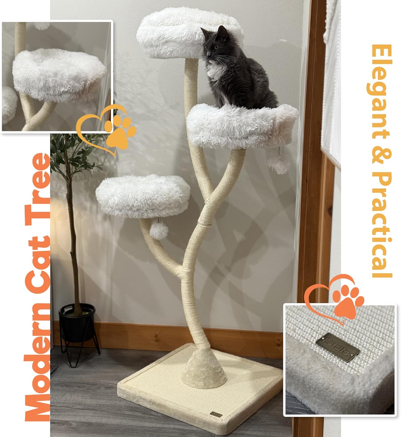 PETSITE 70" Tall Cat Tree