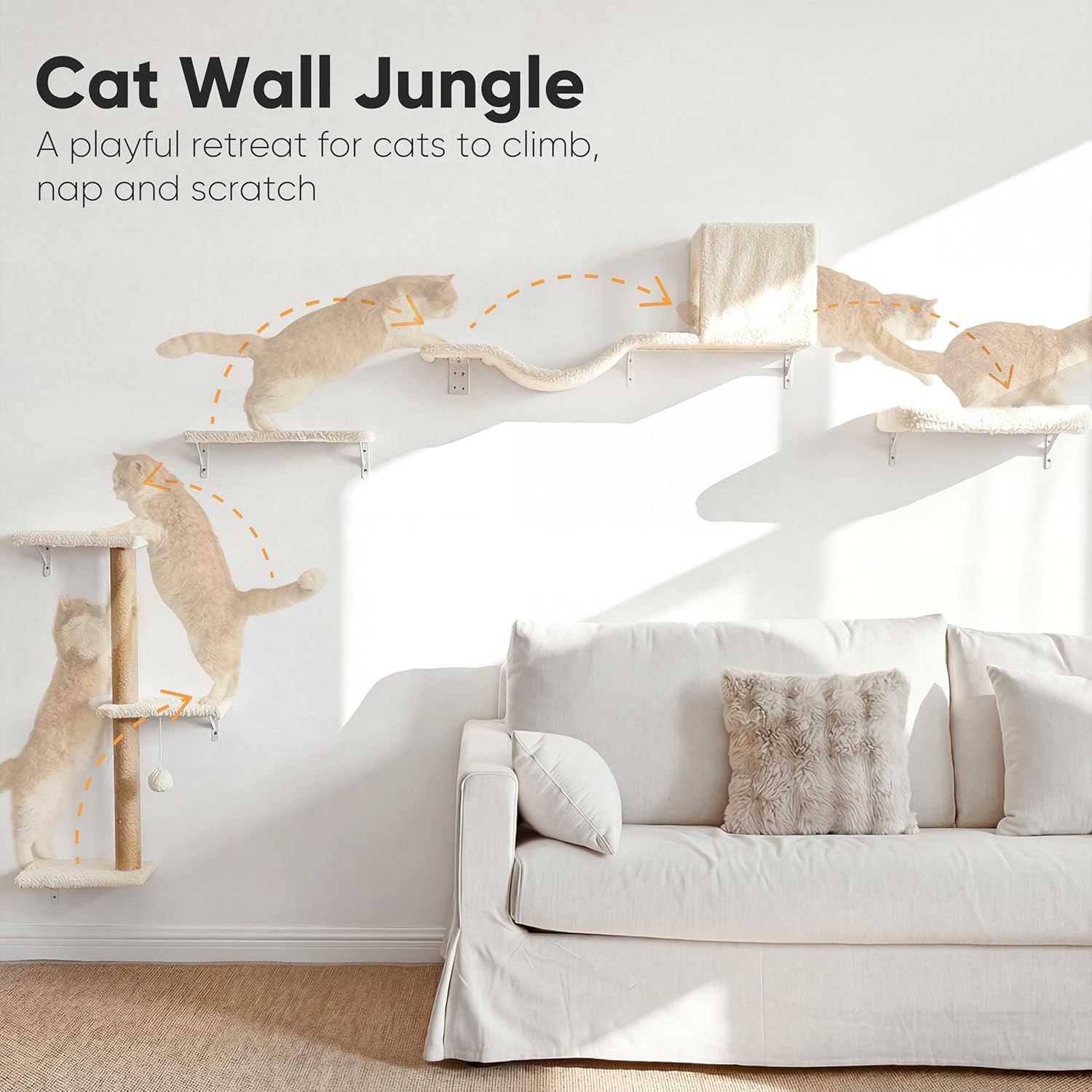 Cat Wall Shelves That Look Like Interior Design, Not an Afterthought